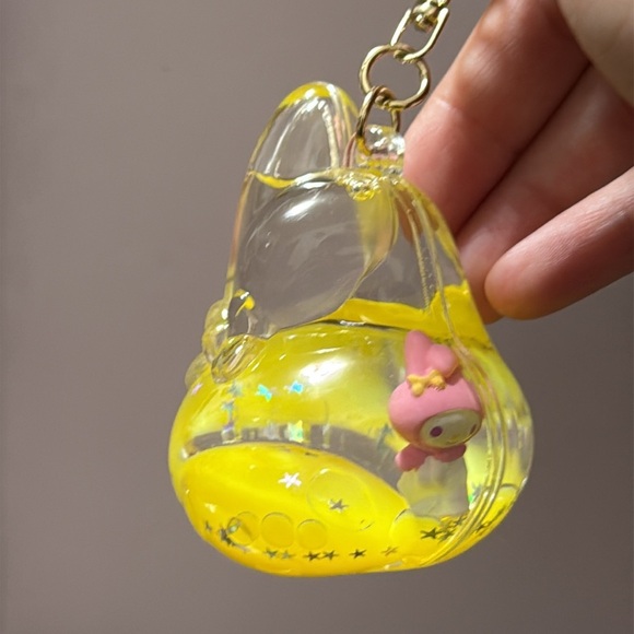 Hello Kitty Accessories - Hello Kitty & Friends Sanrio My Melody Glass Keychain Yellow Cute Tsunameez